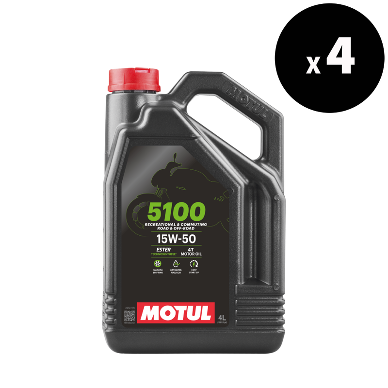 5100 4T Motoröl 15W50 4L - 4er Pack [Motul]