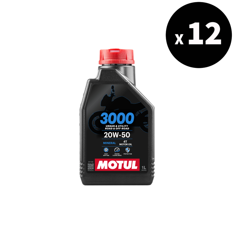 3000 4t olio motore 20w50 1l 12 pack [motul]