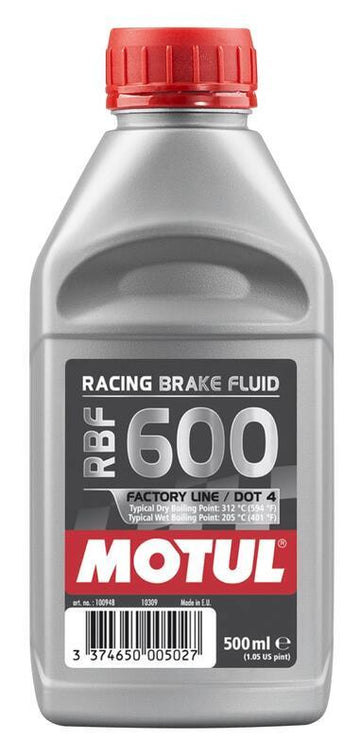 DOT 4 RBF 600 Fluido freno da corsa 500 ml 12 pack [motul]