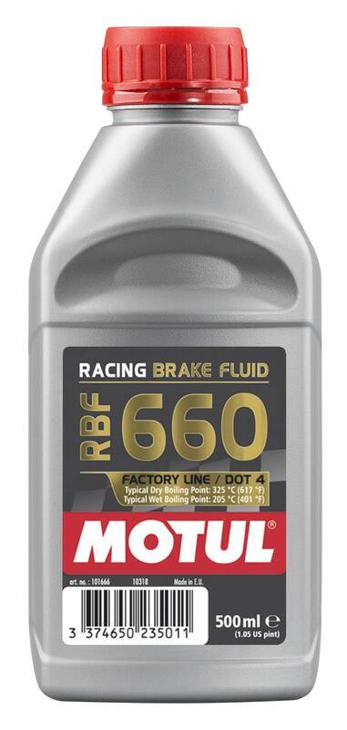 DOT 4 RBF 660 Fluido freno da corsa da 500 ml da 12 pack [Motul]