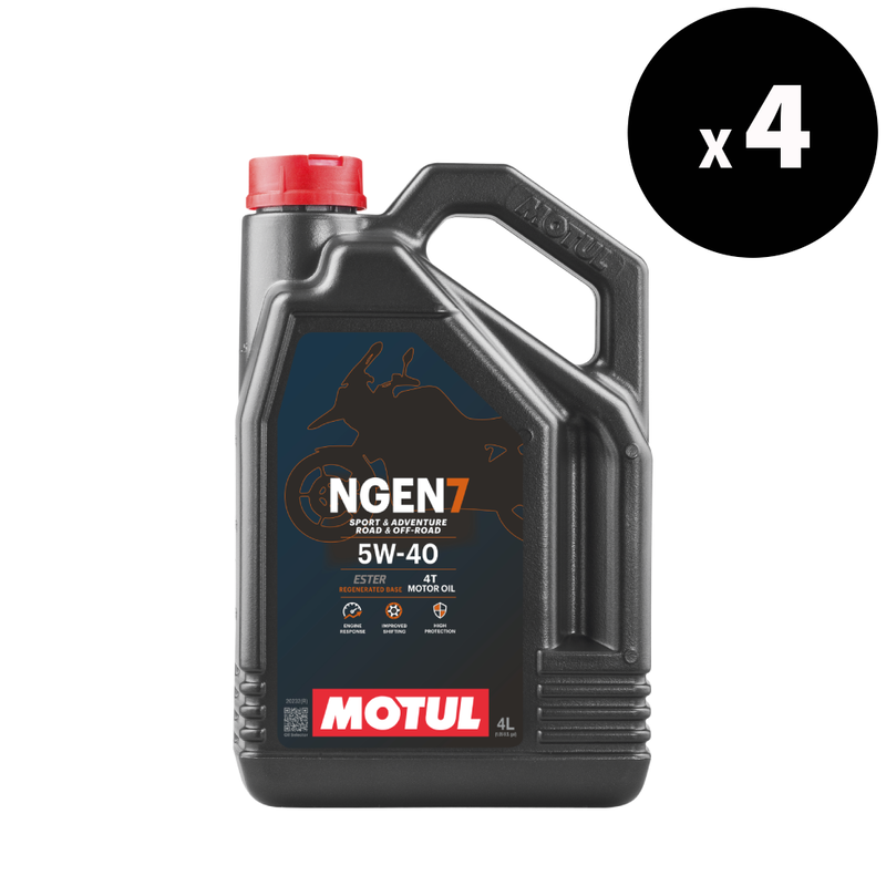 Olio motore NGEN 7 4T 5W -40, 4L - 4er pacchetto [Motul]