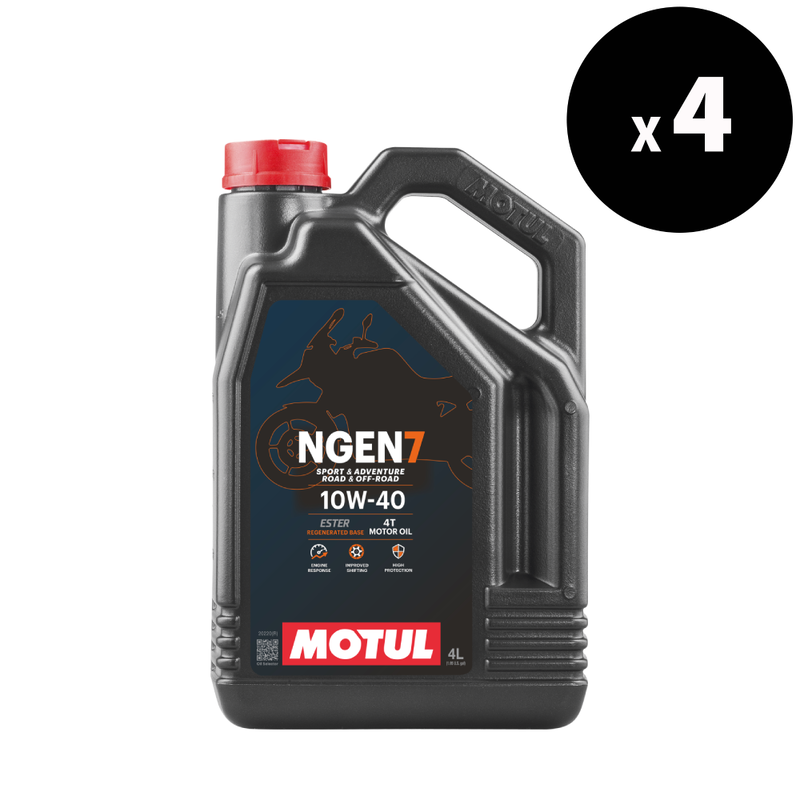 Olio motore NGEN 7 4T 10W-40, 4L a quattro pacchetti [Motul]