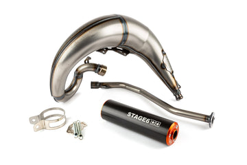 Beta RR-T SM 50 2T - Scarico Streetrace High Mount sinistro arancio nero