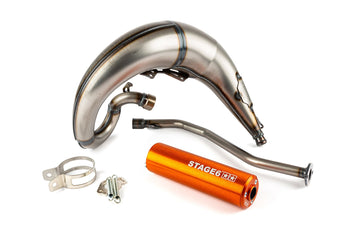 Beta RR SM 50 2T - Scarico Streetrace High Mount sinistro arancione