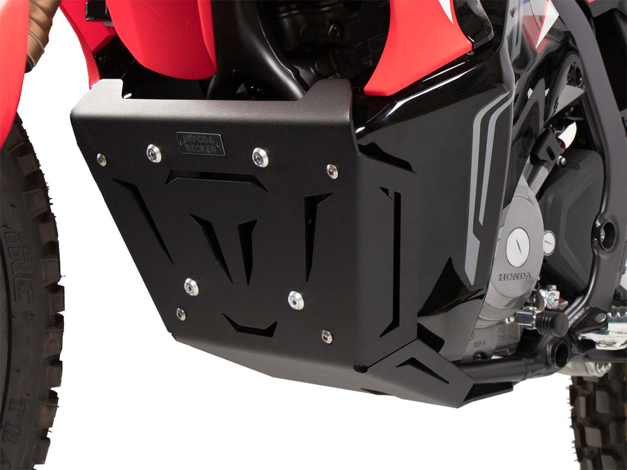 Honda CRF 300 Rally [2021-2025] - Vista dettagliata della piastra di protezione del motore
