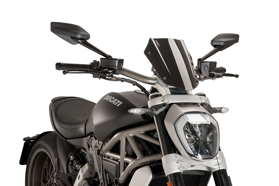 TRIUMPH BONNEVILLE T 120 BLACK [2025] - Verstellbare Sportscheibe | Schwarz | PUIG 8921N