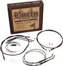 harley-davidson street bob [BURLY BRAND] - Complete Black Vinyl Handlebar Cable/Line Kit for Ape Hangers-2