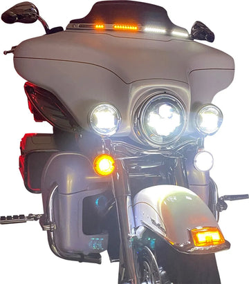 Harley Davidson flhtcui [CUSTOM DYNAMICS] - Trim per parabrezza a pipistrello dinamico Genesis® 4 LED - 0