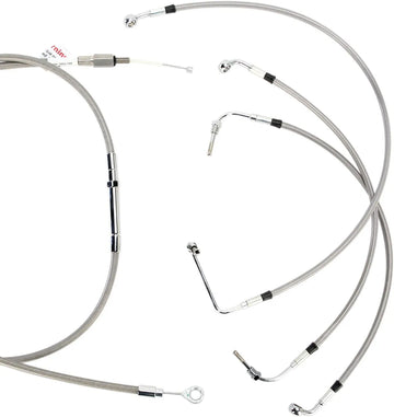 harley davidson flhtc [BURLY BRAND] – Komplettes Edelstahl-Lenkerzug/Bremsleitungs-Kit