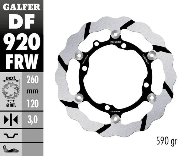 Sherco SE-R 250 [2014] - floating wave brake disc, grooved – picture 4