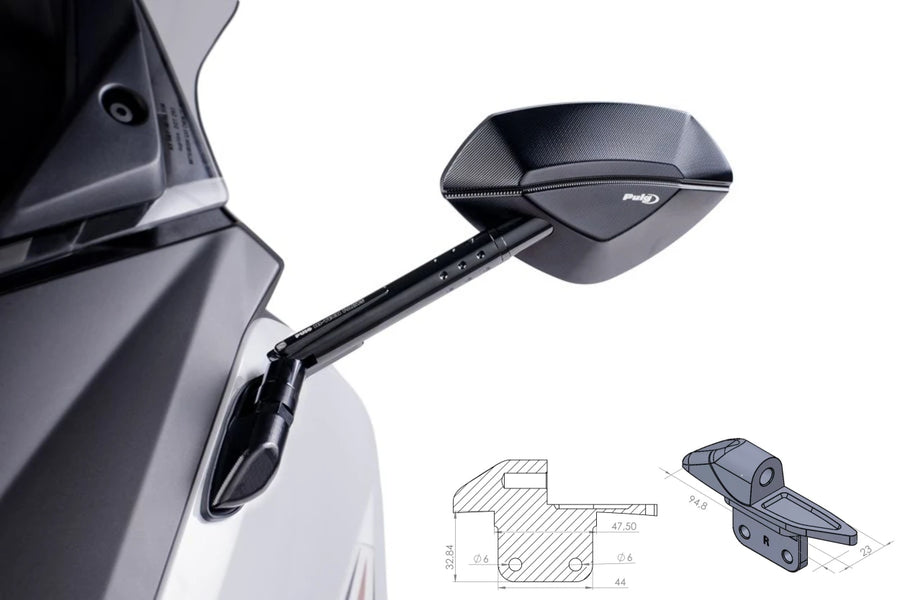 YAMAHA T-MAX 560 TECH MAX [2021] – Rückspiegeladapter für Befestigung an der
