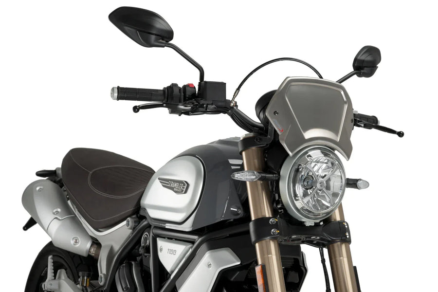 DUCATI SCRAMBLER 1100 DARK PRO [2025] – ALU Frontplatte – Silber