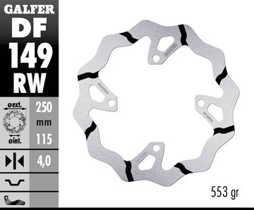 Kawasaki KX 450 F (KX 450 F) [2019-2020] - BRAKE DISC FIXED WAVE GROOVED OVERSIZE – Picture 2