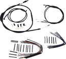 Harley Davidson Fxst [BURLY BRAND] - Kit completo di cavi/linee manubrio in vinile nero per Ape Hangers-2