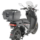 B45 - Monolock Topcase inkl. Platte – schwarz uni / 45 Liter Volumen / graue Einsätze