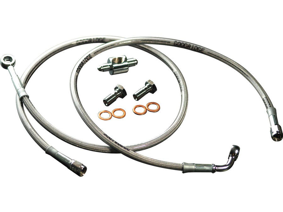 Harley Davidson FXDF [2008-2011] -econoline tubo di freno in acciaio inossidabile