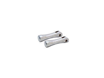 Harley Davidson - Chromium flat top ticket footrest with flame