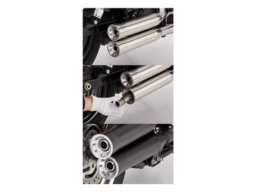 Harley Davidson FXDF [2014-2016] -Dove Grooves Slip-On Silencer Black Satin - 0