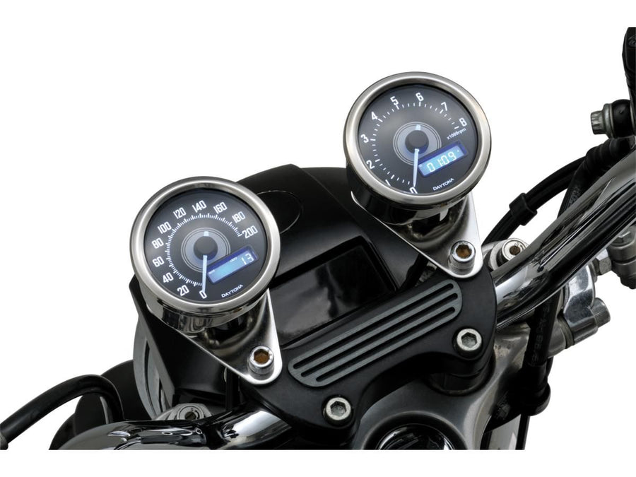 Harley Davidson Sportster [1986-2013] -EVONA60 TACHOMETRO Acciaio inossidabile lucido