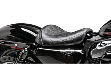 Harley Davidson XL1200V [2012-2016] -Bare Bones Seat Solo Diamond Stitch Schwarzes