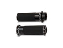 Harley Davidson Touring [2008-2024] – Abgeschrägte Fusion Griffe Schwarz Eloxiert 1"-1