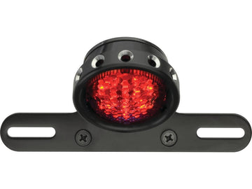 Harley Davidson – Retro durchbohrtes LED-Rücklicht mit Halterung Schwarz LED - 0