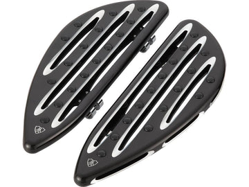 Harley Davidson Touring [1985-2025] – Tiefe Schnitt Fahrer Trittbretter Schwarz