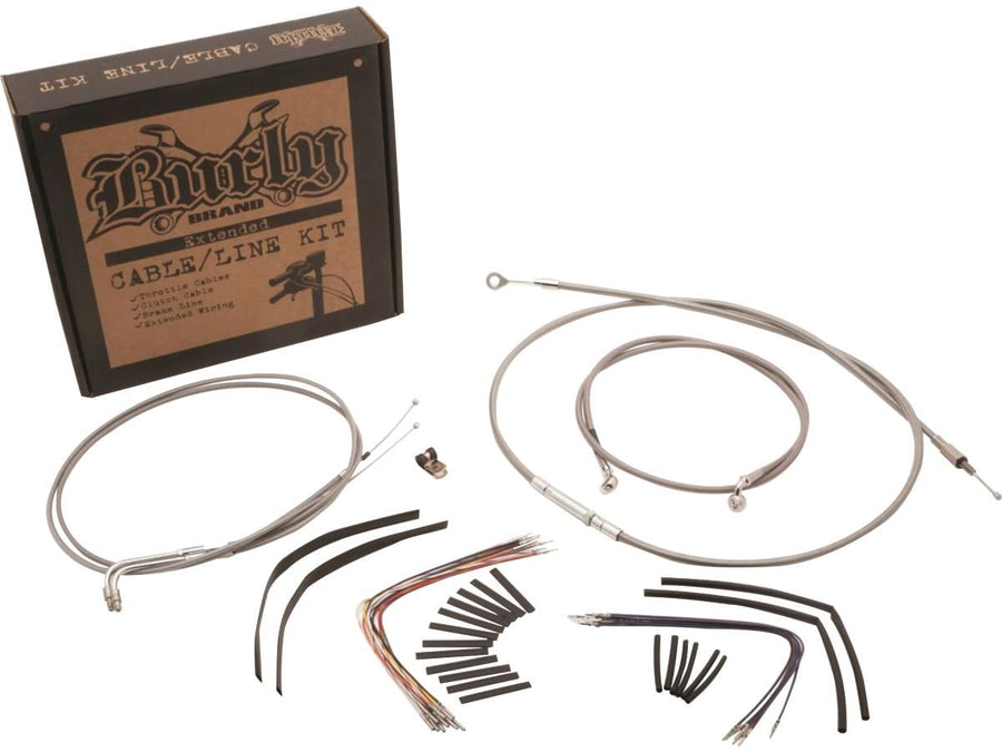 Harley Davidson FLSTC [2000-2003] – 14" Gorilla Bar Kabelsatz Edelstahl klar