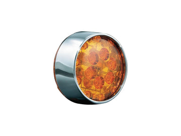 Harley Davidson Flhtcu [2012-2013] -Flat Blinker Insert Chrome Amber - 0