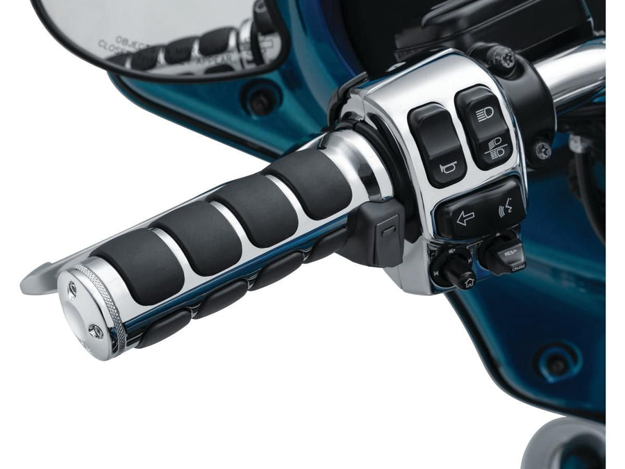 Harley Davidson Touring [2008-2024] – ISO Beheizte Griffe Chrom 1" Gaszug per Draht
