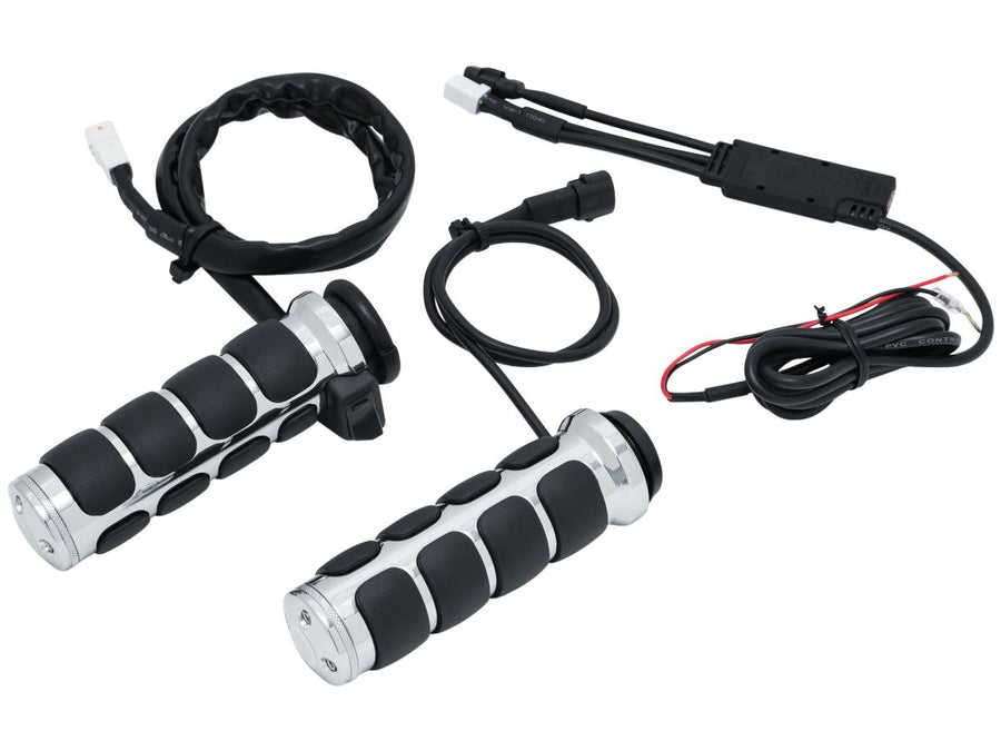 Harley Davidson Touring [2008-2024] – ISO Beheizte Griffe Chrom 1" Gaszug per Draht