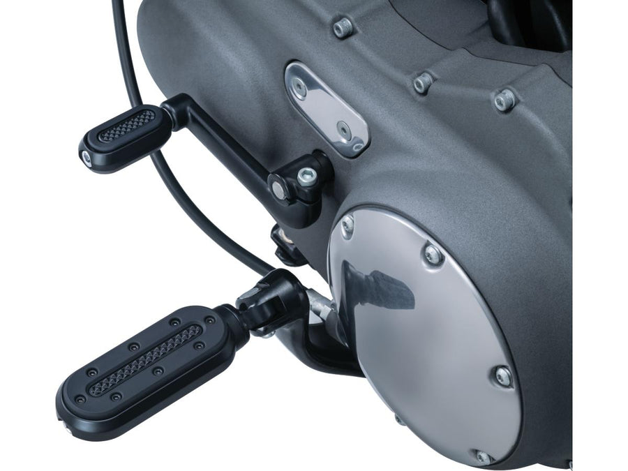 Harley Davidson Sportster [1991-2020] – Schwere Industrie Fußrasten Schwarz, Satin