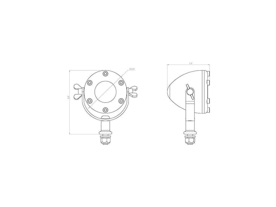Harley Davidson – LED-Rücklicht Aluminium poliert klar LED