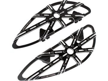 Harley Davidson Touring [1985-2025] -10-Gauge conducente poggiapiede nero, anodizzato