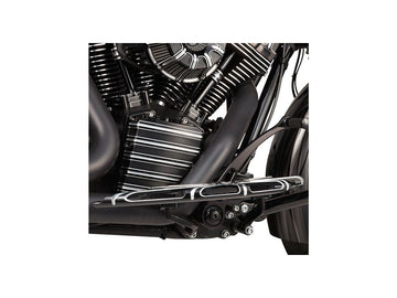 Harley Davidson Touring [1985-2025] -10-Gauge conducente poggiapiede nero, anodizzato - 0