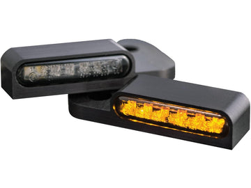 Harley Davidson Dyna [1996-2017] – OEM Handsteuerung LED Blinker Schwarz Eloxiert