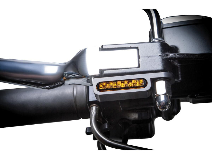 Harley Davidson FXSBSE [2013-2014] -OEEM LED CONTROLLO MANI BLINKER CHROME LED CLEAR