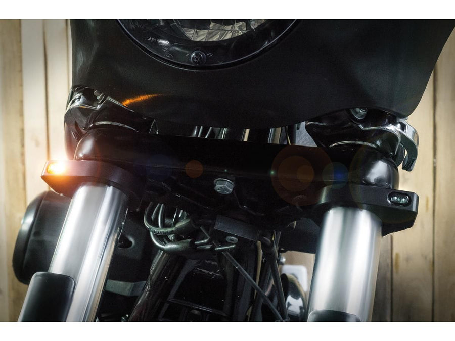 Harley Davidson MM Fork Tubes [1954-1956] -ZC-Line Micro Led Blinker Black