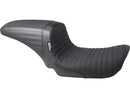 Harley Davidson Dyna [2006-2017] – Kickflip Sitz Gefaltete Naht Griffband Schwarz-1
