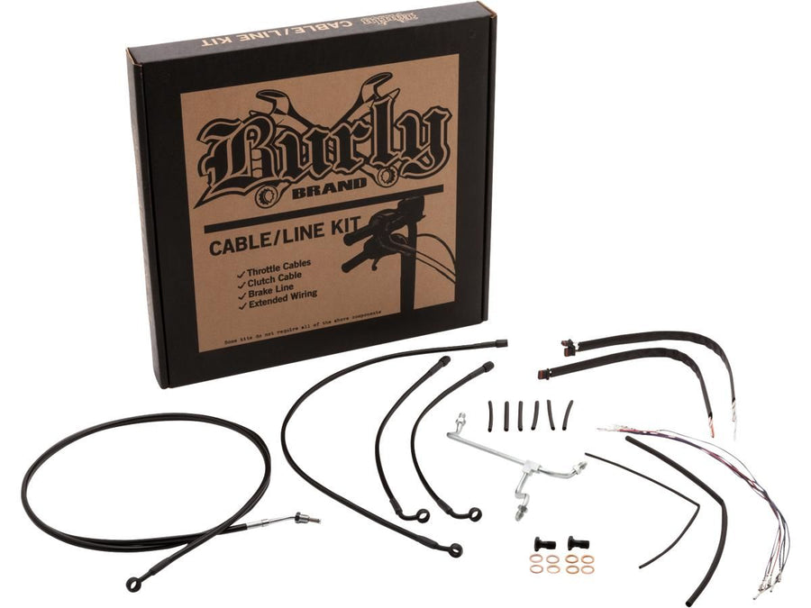Harley Davidson Flhr [2017-2020]-18 "Gorilla bar cable set black vinyl ABS