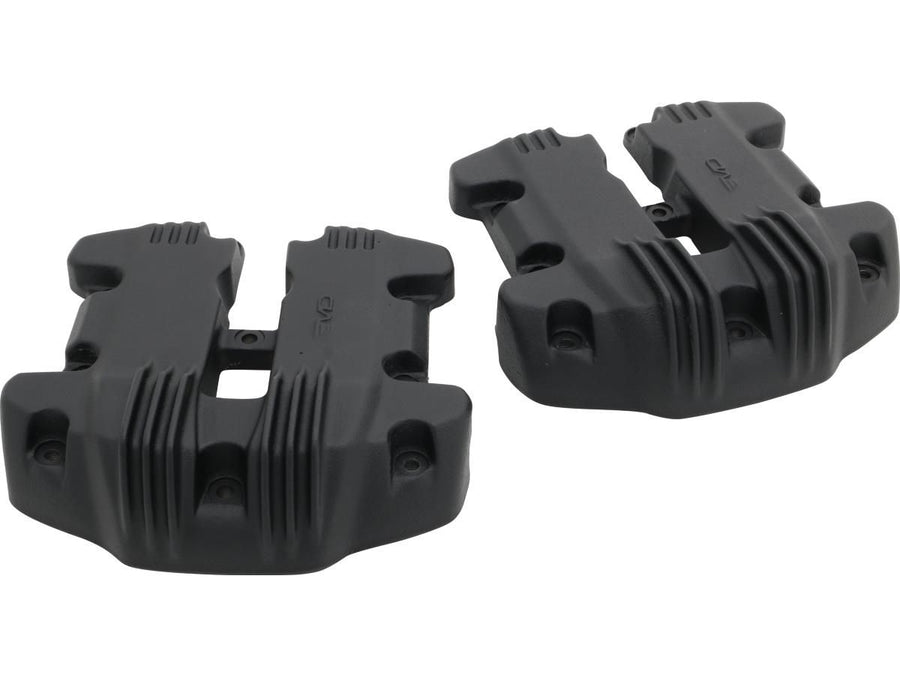 Harley Davidson Softail [2018-2024]-ribbed rocker box cover black