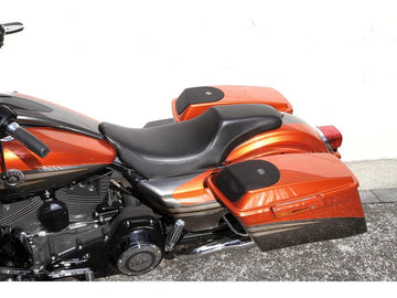 Harley Davidson Touring [2009-2025] -Gunfighter Smooth Seat Black Synthetic Leather - 0