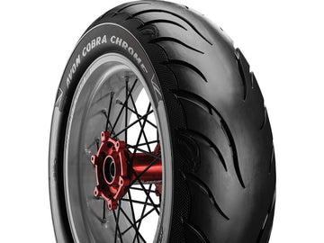 Harley Davidson-Cobra Chrom Tyres 140/70 B-18 73H TL Black Wall rinforzato - 0