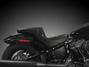 Harley Davidson FLSL [2018-2021]-kick-flip seat folded seam of black vinyl-2