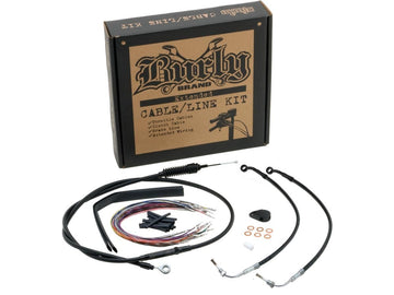 Harley Davidson Sportster [2014-2020] – 14" T-Bar Kabelsatz Schwarz Vinyl ABS