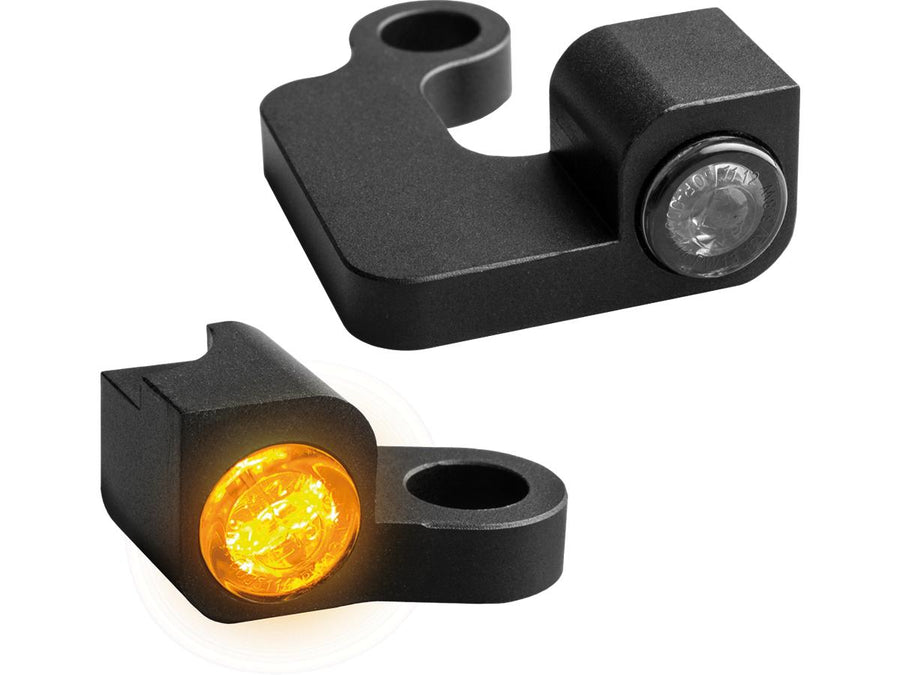 Harley Davidson Sportster [2004-2013] – NANO Series LED Blinker Schwarz Eloxiert