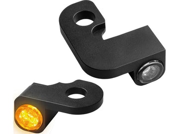 Harley Davidson Touring Hinweis [1990-2008] – NANO Serie LED Blinker Schwarz Eloxiert - 0