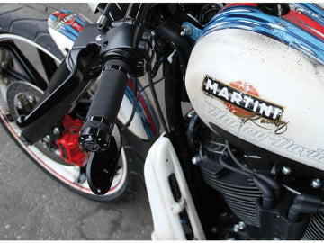 Harley Davidson Touring [2008-2024] -Logo manette un treno a gas rivestito in polvere nera - 0