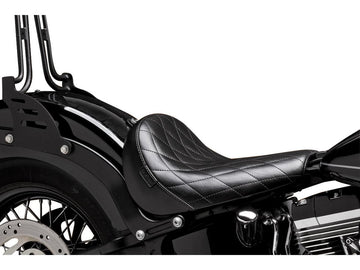 Harley Davidson Flfbs 114 [2018-2020] -Bare Bones Seat Solo Diamond Stitch Schwarzes