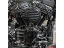 Harley Davidson Dyna [2000-2017] – Gerippter Luftfilter Schwarz Eloxiert-6